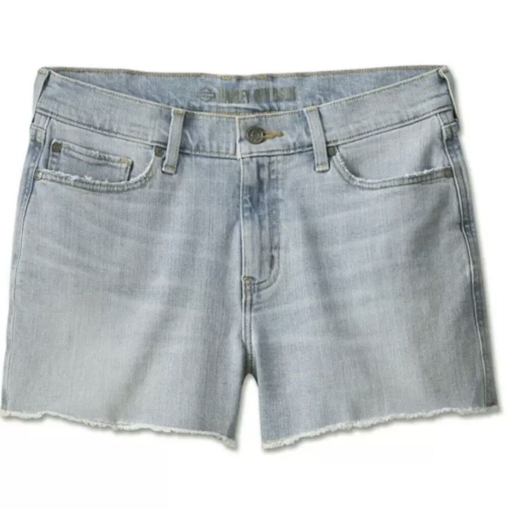 Harley Davidson HD Women’s Frayed Distressed Denim Jean Shorts Waist sz 30